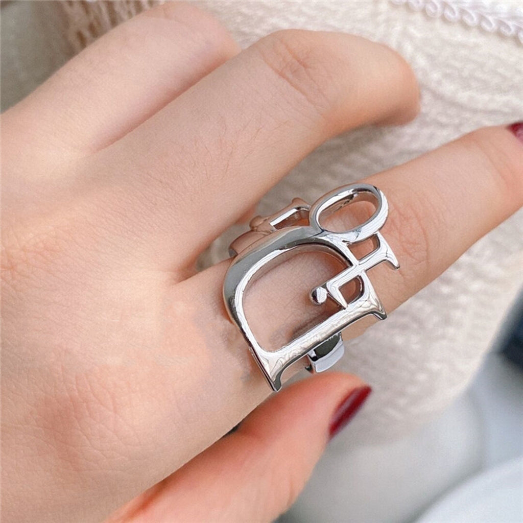 Dior Hollow Lettering Open Ring – Luxury Designer Jewelry – product image 6