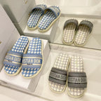 Dior Houndstooth Embossed Slipper Sandals – sandals product image 10