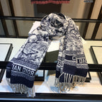 Dior Ink Element Fringed Cashmere Scarf Shawl for Women – product image 10