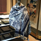 Dior Ink Element Fringed Cashmere Scarf Shawl for Women – product image 13