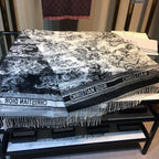 Dior Ink Element Fringed Cashmere Scarf Shawl for Women – product image 14