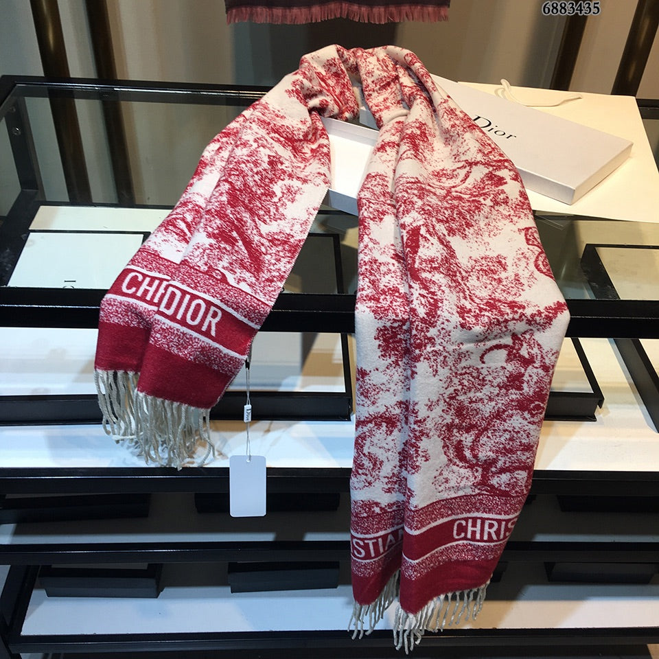 Dior Ink Element Fringed Cashmere Scarf Shawl for Women – product image 20