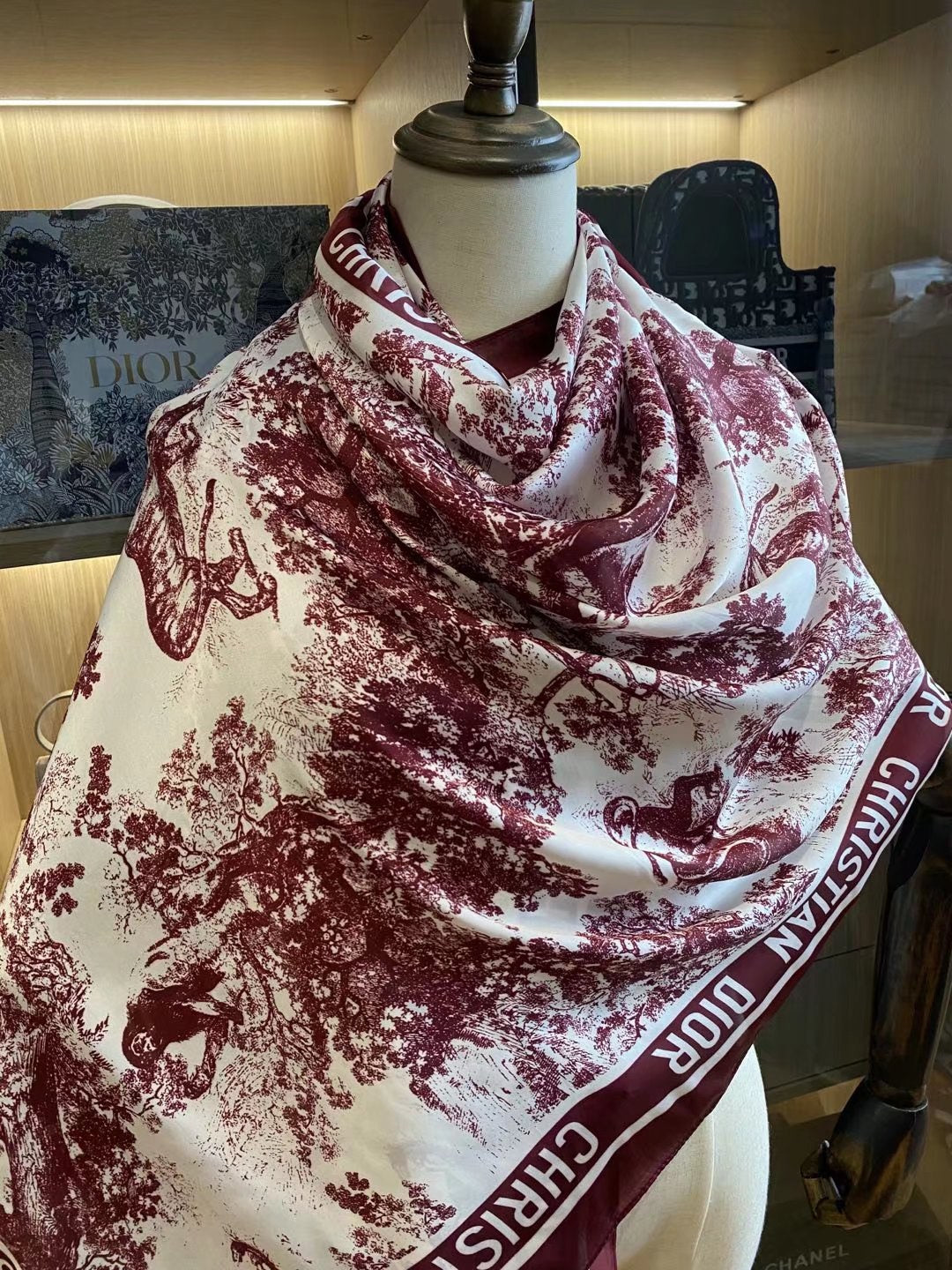 Dior Ink Painting Element Satin Scarf for Women – product image 11