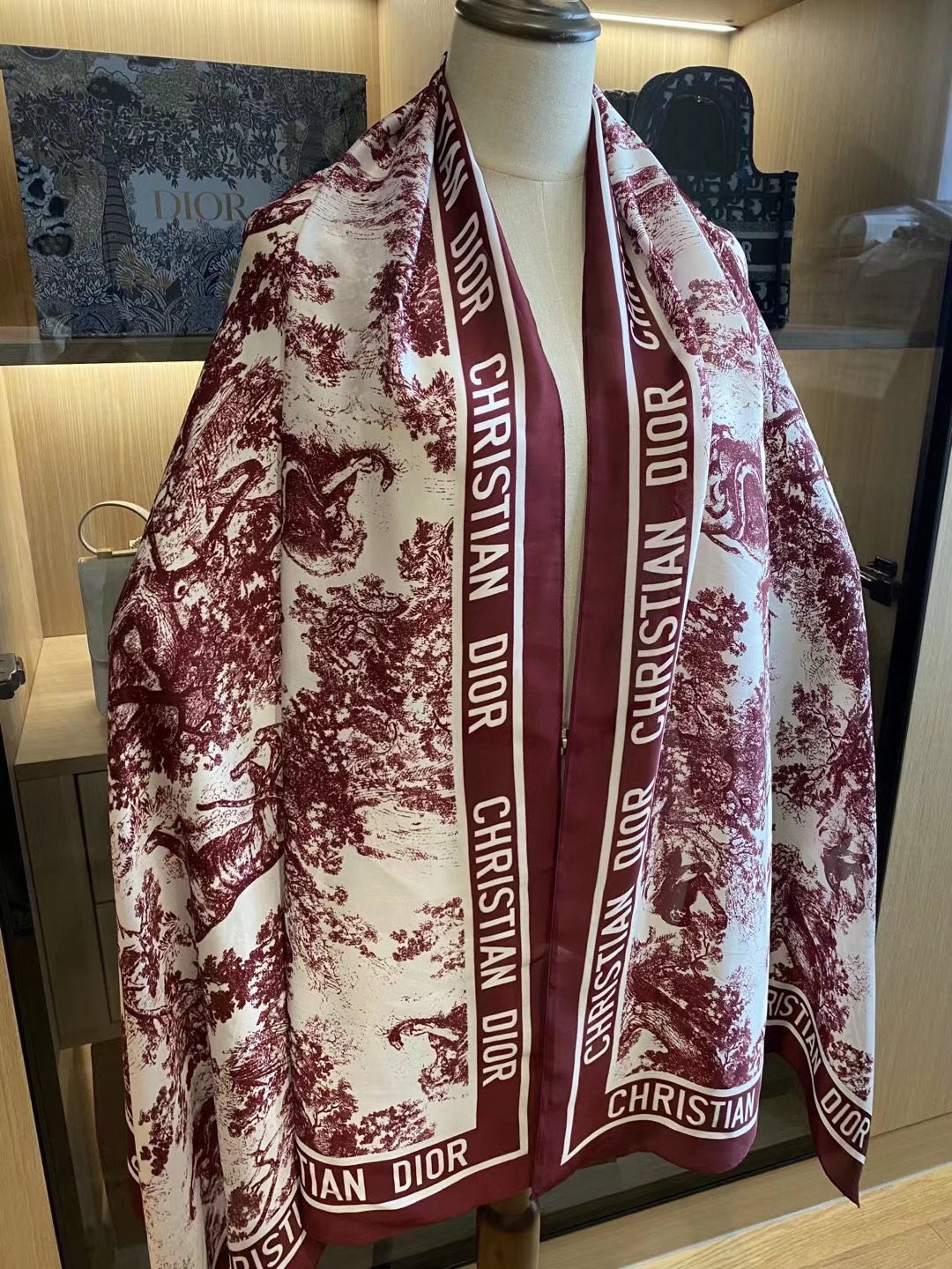 Dior Ink Painting Element Satin Scarf for Women – product image 7
