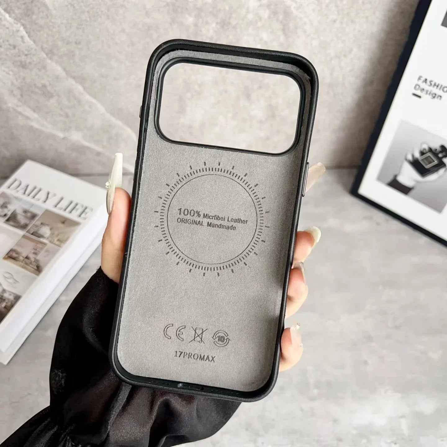 Dior iPhone 17 Pro Max Case with Card Holder – Black Dior Oblique Flip Cover