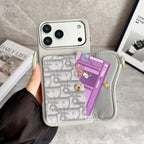 Dior iPhone 17 Pro Max Case with Card Holder – Black Dior Oblique Flip Cover