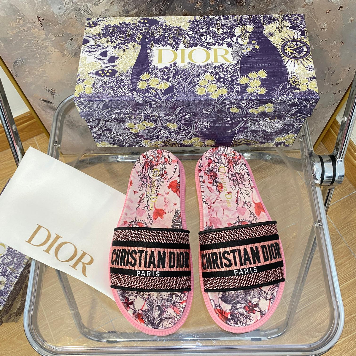 Dior Jacquard Pattern Slippers – slippers product image 1