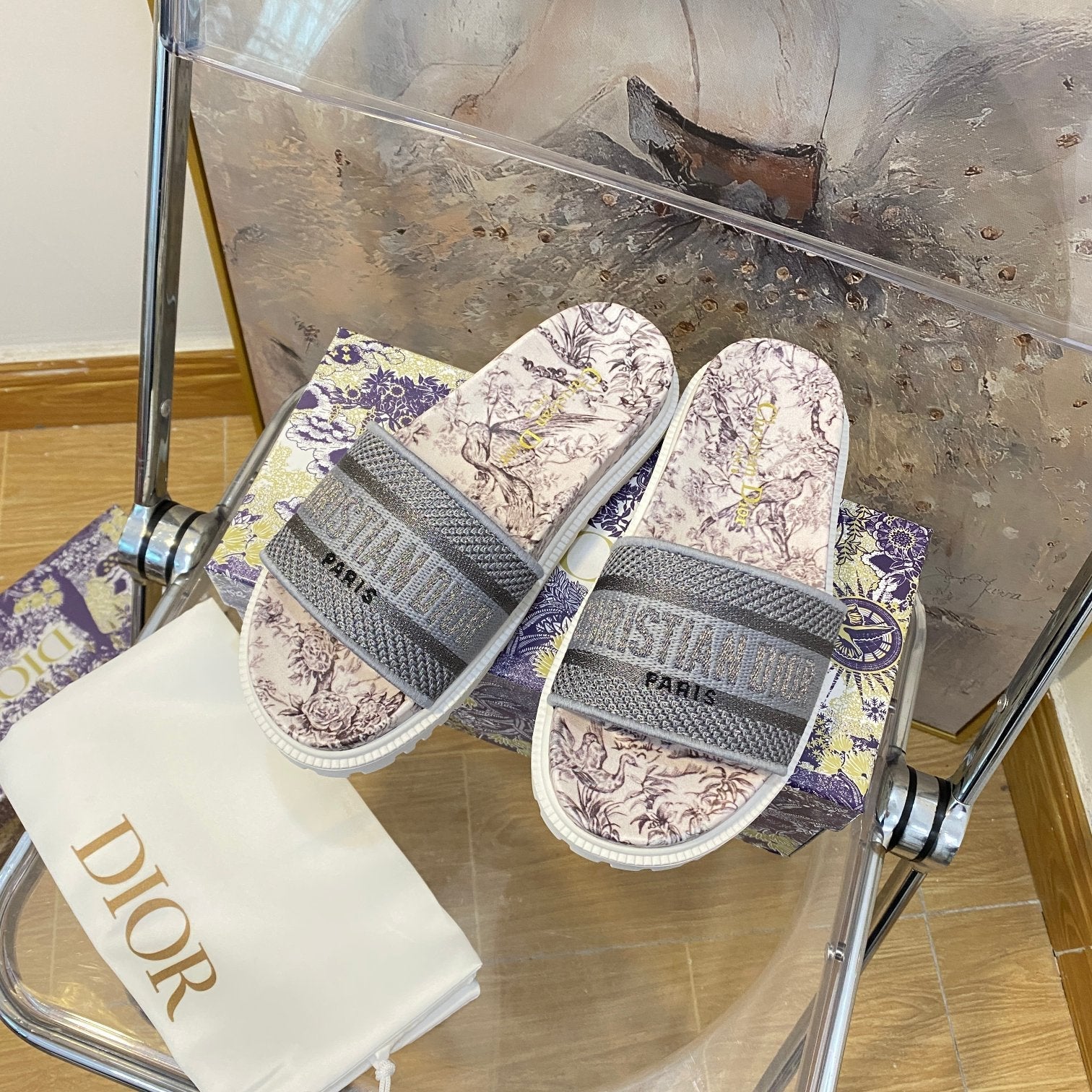 Dior Jacquard Pattern Slippers – slippers product image 16