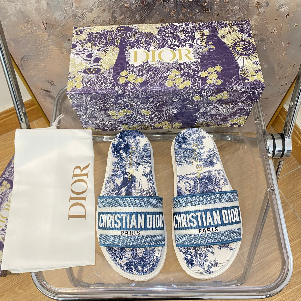 Dior Jacquard Pattern Slippers – slippers product image 3