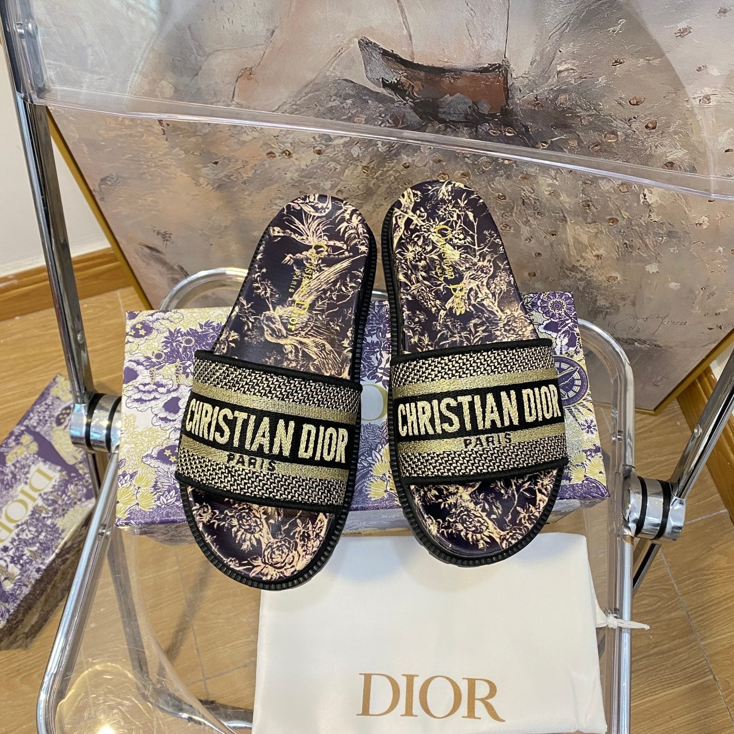 Dior Jacquard Pattern Slippers – slippers product image 5