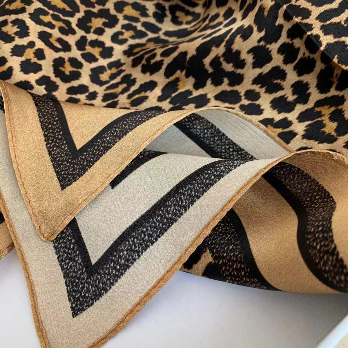 Dior Leopard Print Silk Scarf for Women – product image 7