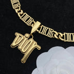 Dior Letter Logo Pendant Necklace – Luxury Designer Jewelry – product image 4