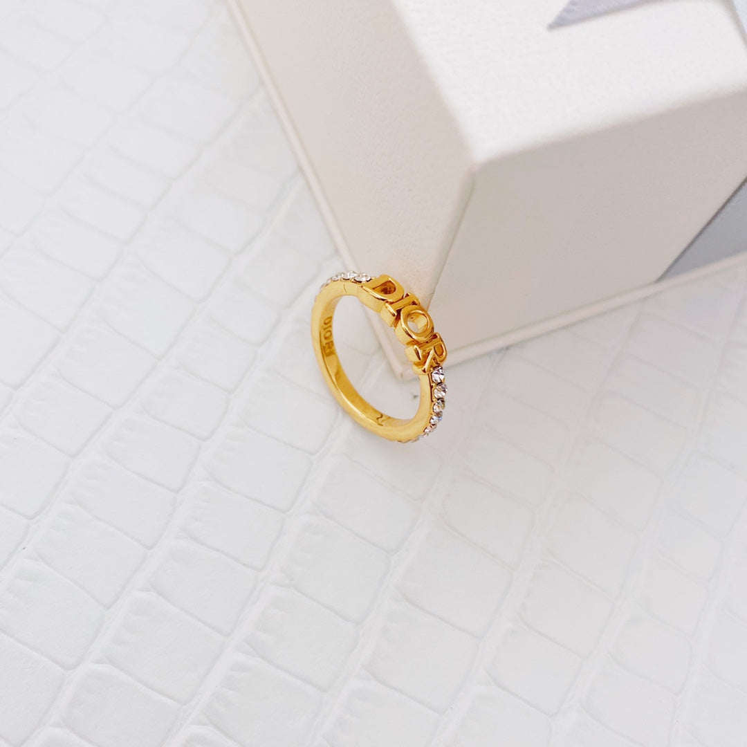 Dior Letters Crystal Ring – Luxury Designer Jewelry – product image 4