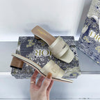 Dior Letters Embroidery Dway Heeled – slippers product image 9