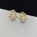 Dior Letters Pearl Earring Necklace Set – Luxury Designer Jewelry – product image 6