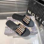 Dior Metal Letters Solid Color Flat Slippers – slippers product image 13