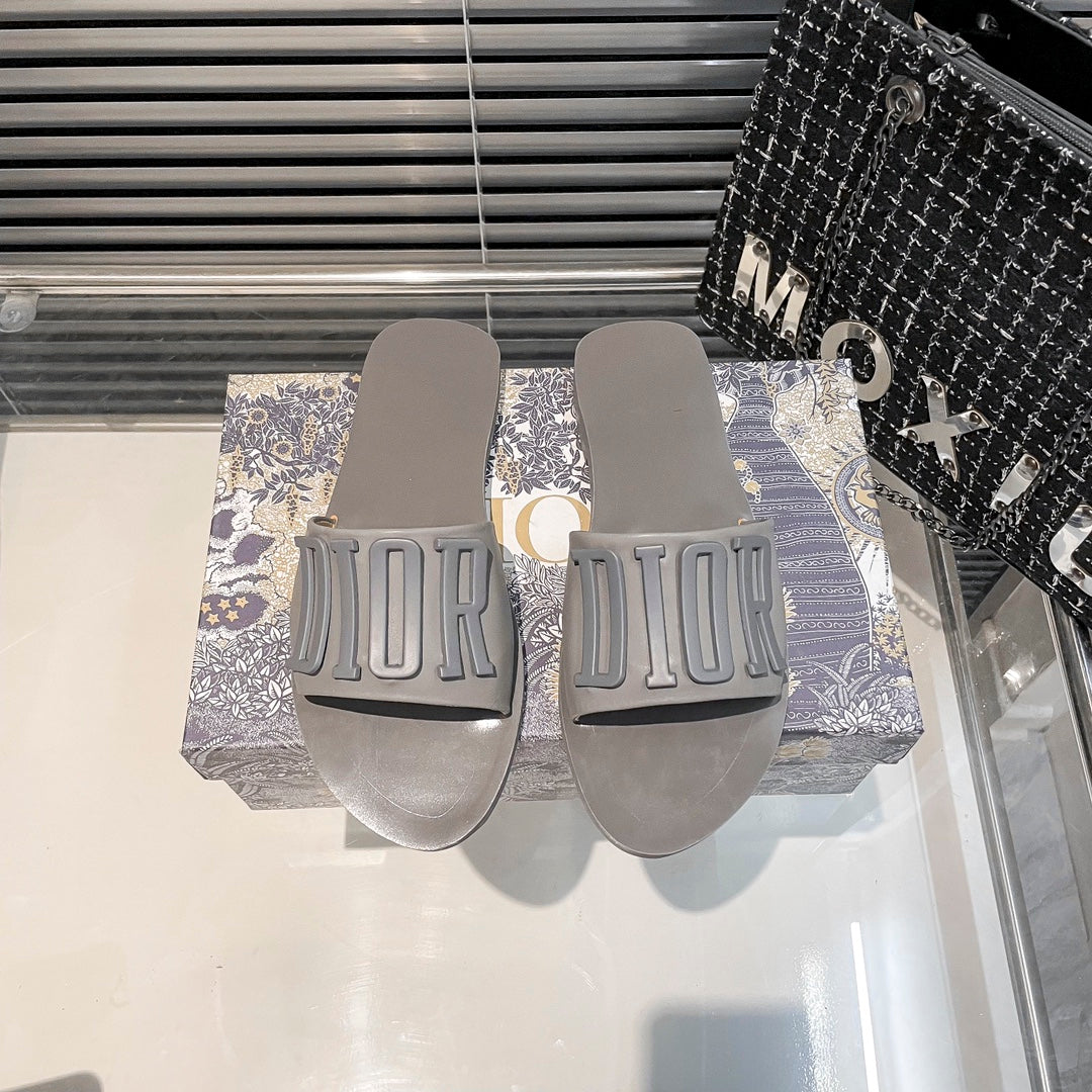 Dior Metal Letters Solid Color Flat Slippers – slippers product image 8