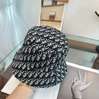 Dior monogram bucket hat in black and blue — product view 1