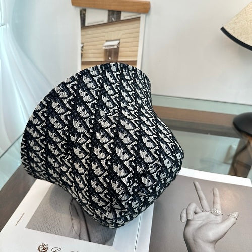 Dior monogram bucket hat in black and blue — product view 2