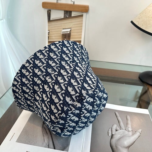 Dior monogram bucket hat in black and blue — product view 7
