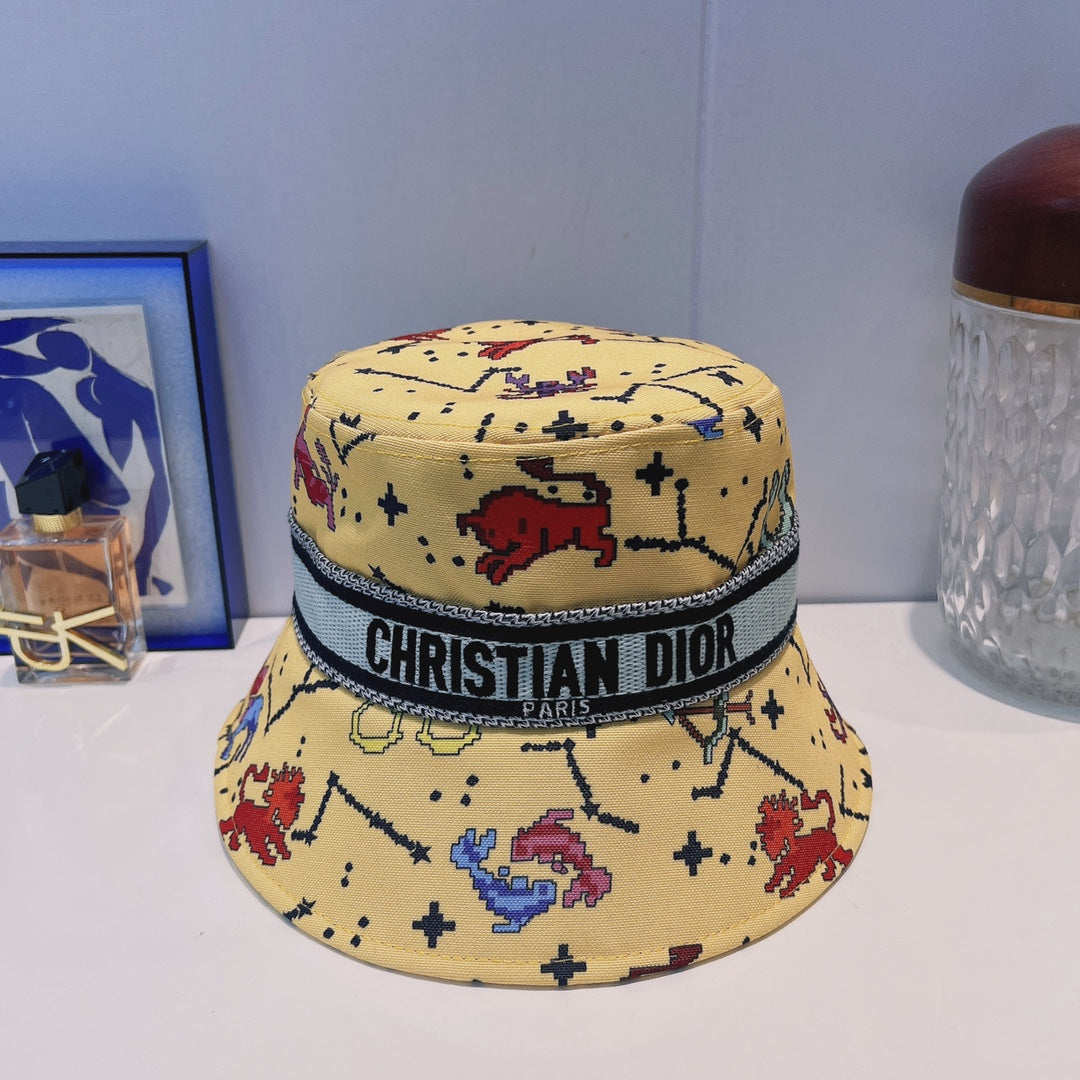 Dior Oblique Webbing Bucket Hat front view