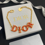 Dior Orange Letter Adjustable Bracelet – Luxury Jewelry – product image 1