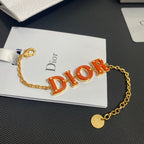 Dior Orange Letter Adjustable Bracelet – Luxury Jewelry – product image 4