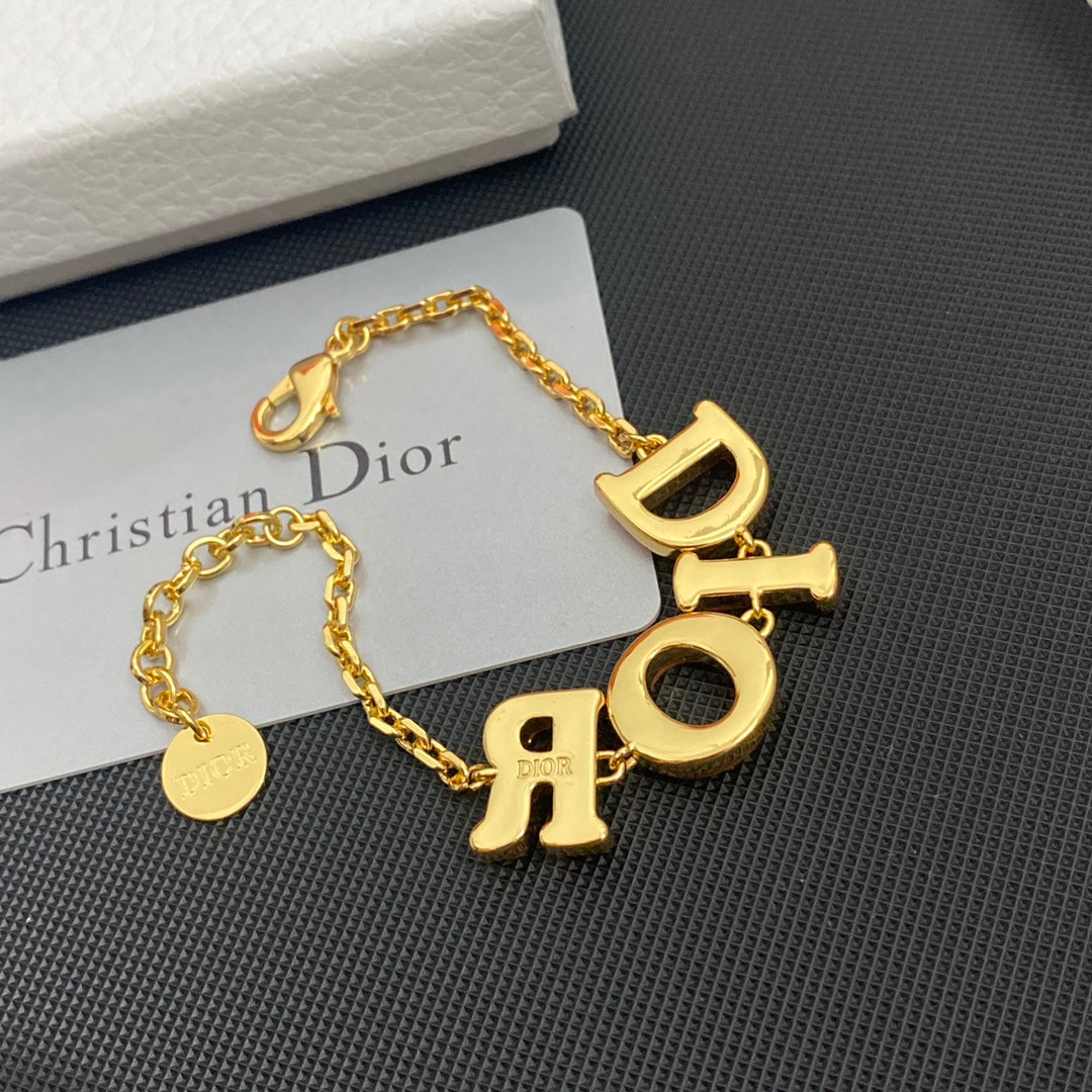 Dior Orange Letter Adjustable Bracelet – Luxury Jewelry – product image 5