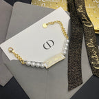 Dior Pearl Chain Stitching Bracelet – Luxury Jewelry – product image 3