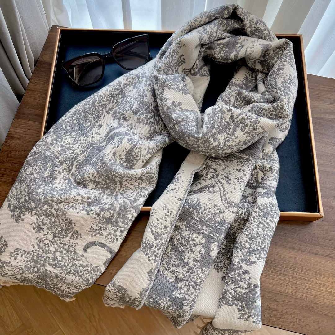 Dior Premium Woven Animal Print Retro Scarf for Women – product image 11
