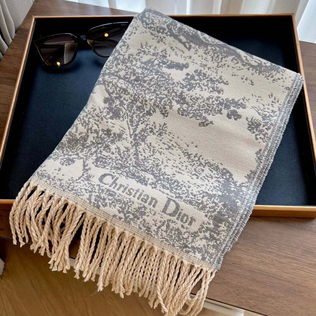 Dior Premium Woven Animal Print Retro Scarf for Women – product image 13