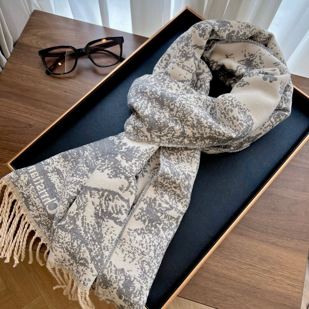 Dior Premium Woven Animal Print Retro Scarf for Women – product image 16