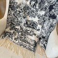 Dior Premium Woven Animal Print Retro Scarf for Women – product image 3