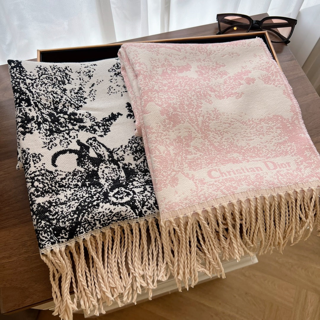 Dior Premium Woven Animal Print Retro Scarf for Women – product image 8