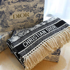 Dior Premium Woven Classic landscape painting pattern scarf for Women – product image 3