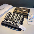 Dior Premium Woven New 2 Colors Houndstooth Scarf for Women – product image 7