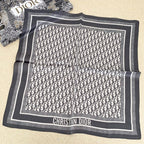 Dior Retro Embossed Square Silk Scarf for Women – product image 3