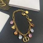 Dior Simple Colored Crystal Pendant Bracelet – Luxury Jewelry – product image 2
