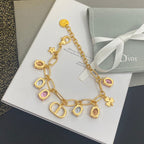 Dior Simple Colored Crystal Pendant Bracelet – Luxury Jewelry – product image 3