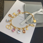 Dior Simple Colored Crystal Pendant Bracelet – Luxury Jewelry – product image 4