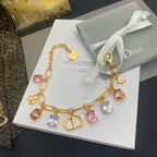 Dior Simple Colored Crystal Pendant Bracelet – Luxury Jewelry – product image 5