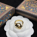 Dior Simple Letter Open Ring – Luxury Designer Jewelry – product image 2