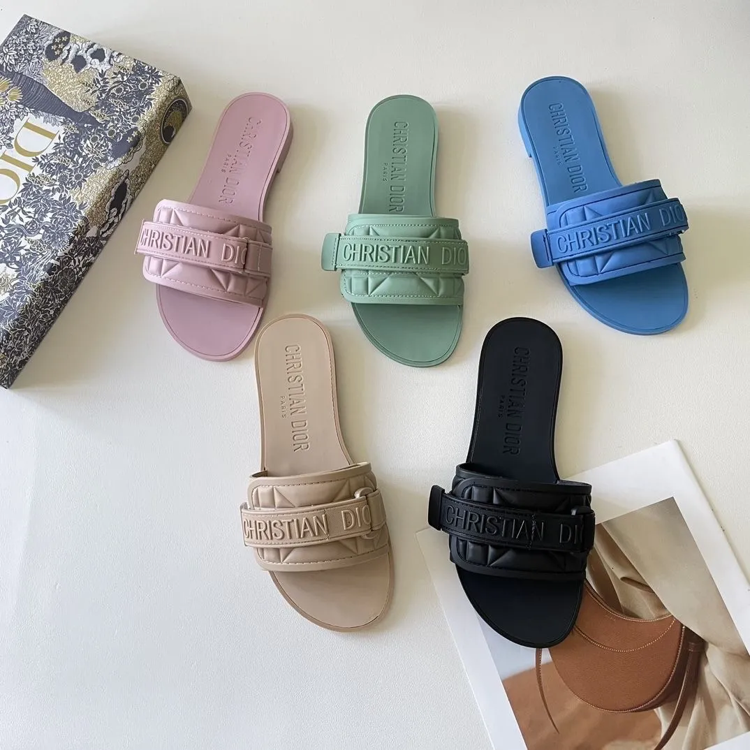 Dior Solid Color Velcro Slippers – slippers product image 12