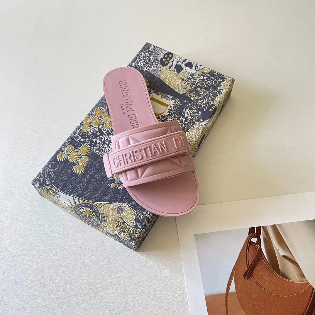 Dior Solid Color Velcro Slippers – slippers product image 2