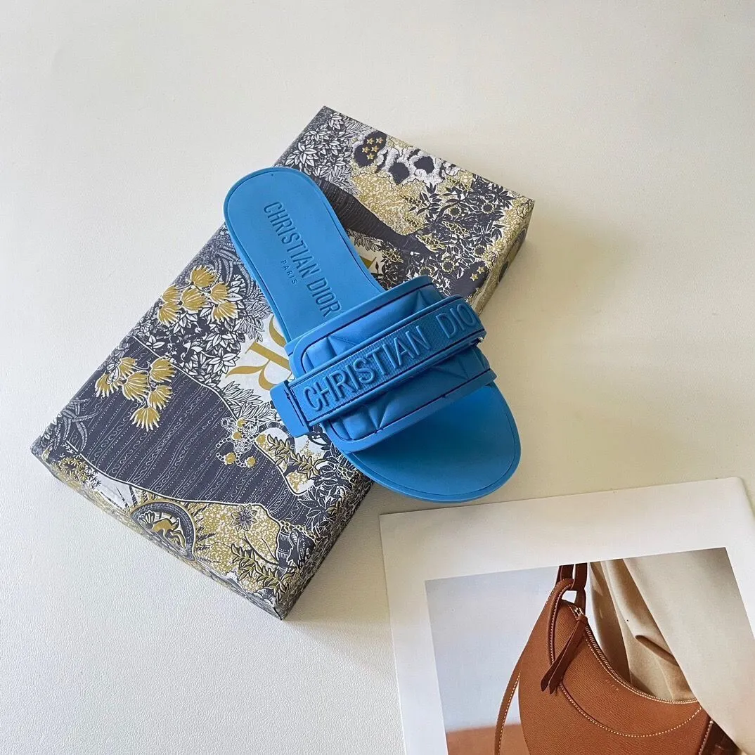 Dior Solid Color Velcro Slippers – slippers product image 3