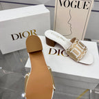 Dior Straw Embroidery Heeled Sandals – sandals product image 13