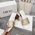 Dior Straw Embroidery Heeled Sandals – sandals product image 2