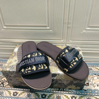 Dior Velcro Embossed Flat Slippers – slippers product image 5