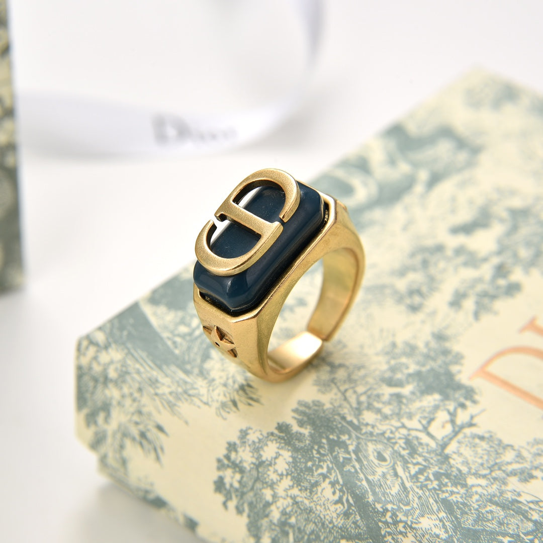Dior Vintage Simple Letter Open Ring – Luxury Designer Jewelry – product image 2