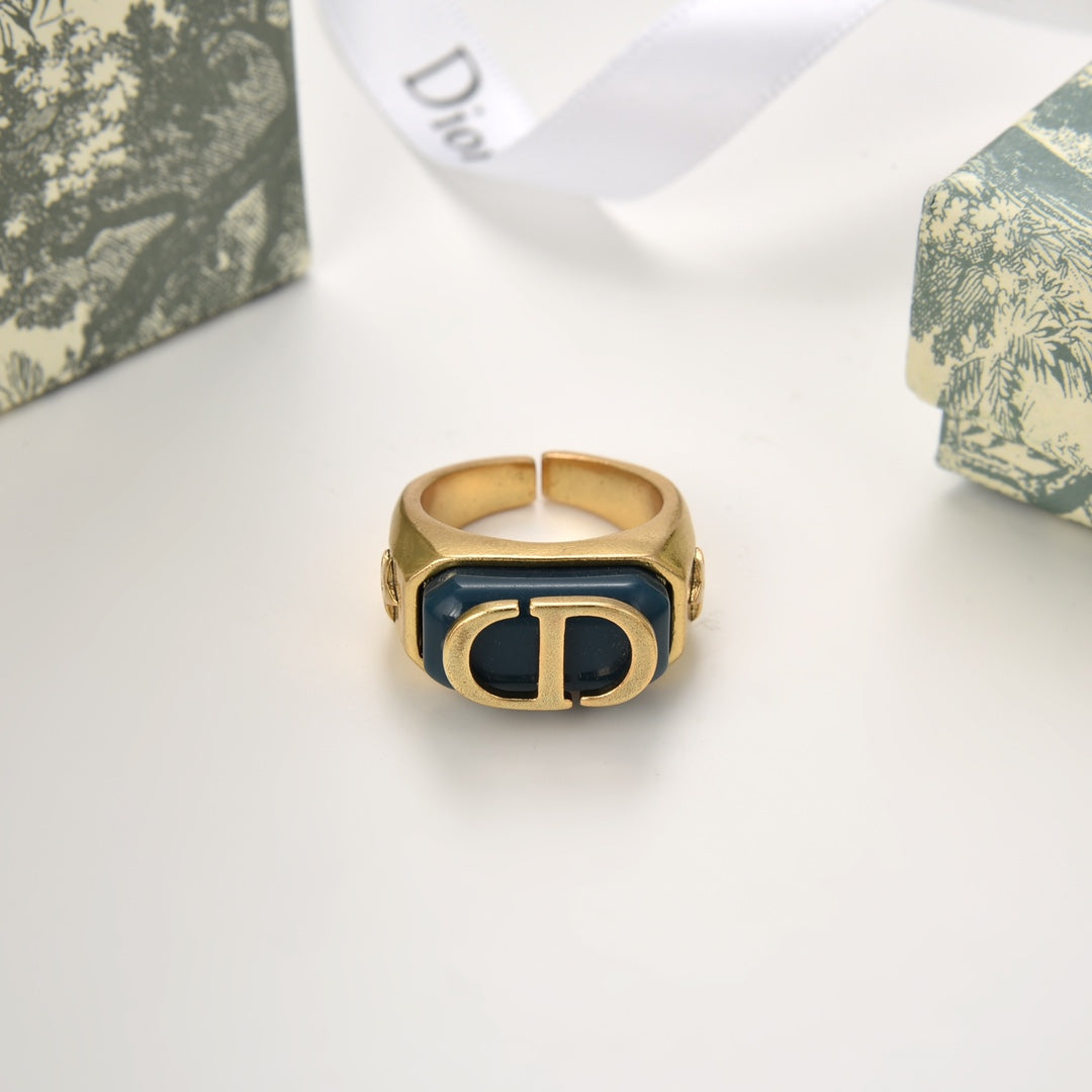 Dior Vintage Simple Letter Open Ring – Luxury Designer Jewelry – product image 3